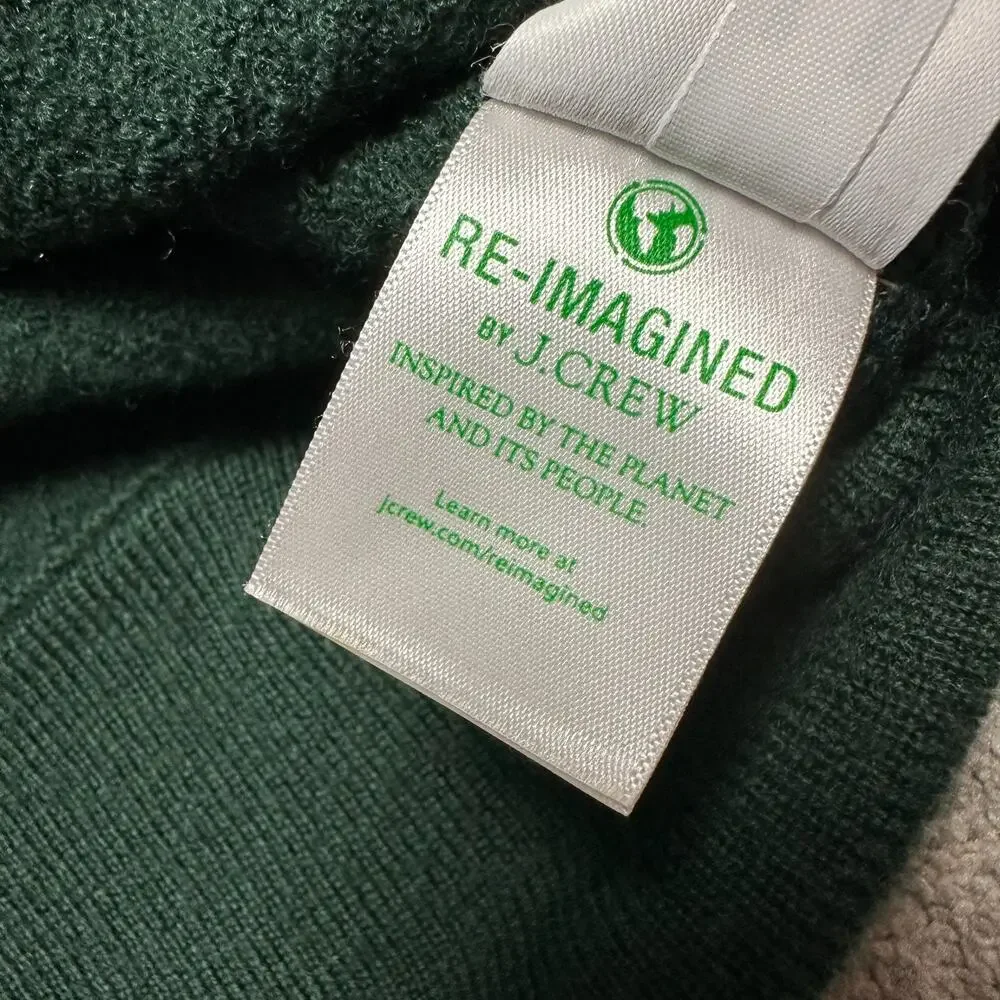 Mens Wallace & Barnes Sweater By J Crew XS 100% Merino Wool Green Sweater XS